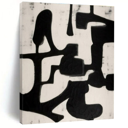 Unique Abstract Art Black and White Geometric Abstract Art PT665