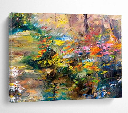 Acrylic Modern Art Paintings Vibrant Multicolor Floral Abstract Painting On Canvas HPS093
