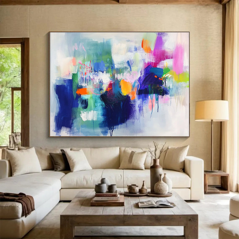 Large Size Colorful Abstract Urban Energy Acrylic Modern Art Painting HPS314