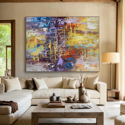 Acrylic Modern Art Paintings Colorful Urban-Inspired Abstract Art PT618