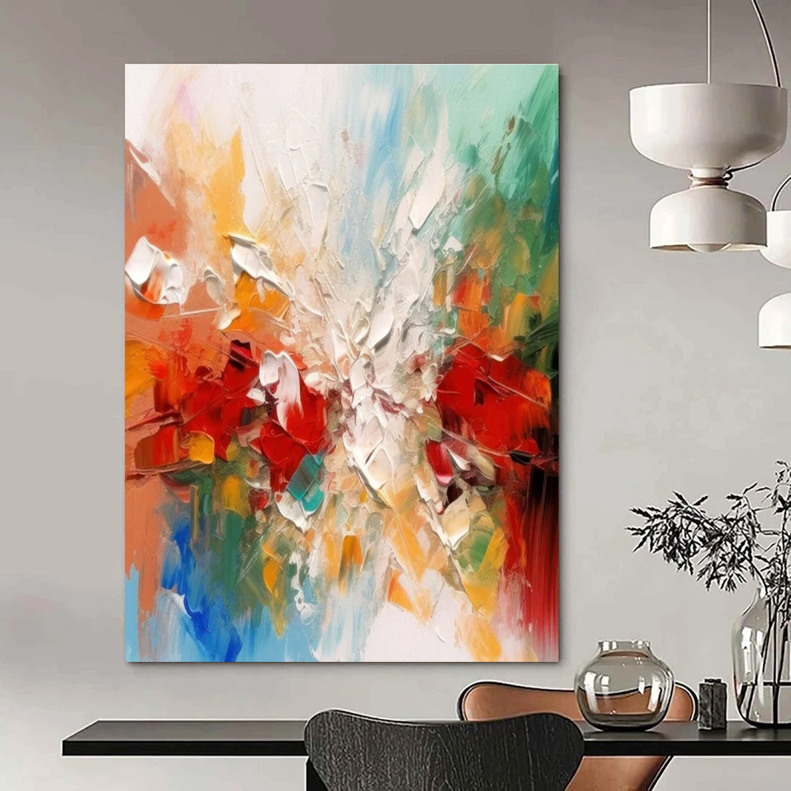 Modern Art Acrylic Colorful Abstract Explosion Painting DPS445