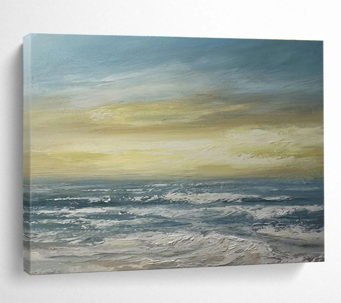 Large Size Blue & Yellow Abstract Sea & Sky Art HPS188