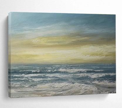 Large Size Blue & Yellow Abstract Sea & Sky Art HPS188