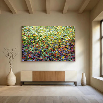 Huge Size Multicolor Abstract Impressionist Floral Art HPS413