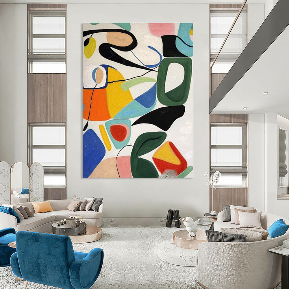 Paintings For House Multicolor Abstract Geometric Art DPS475