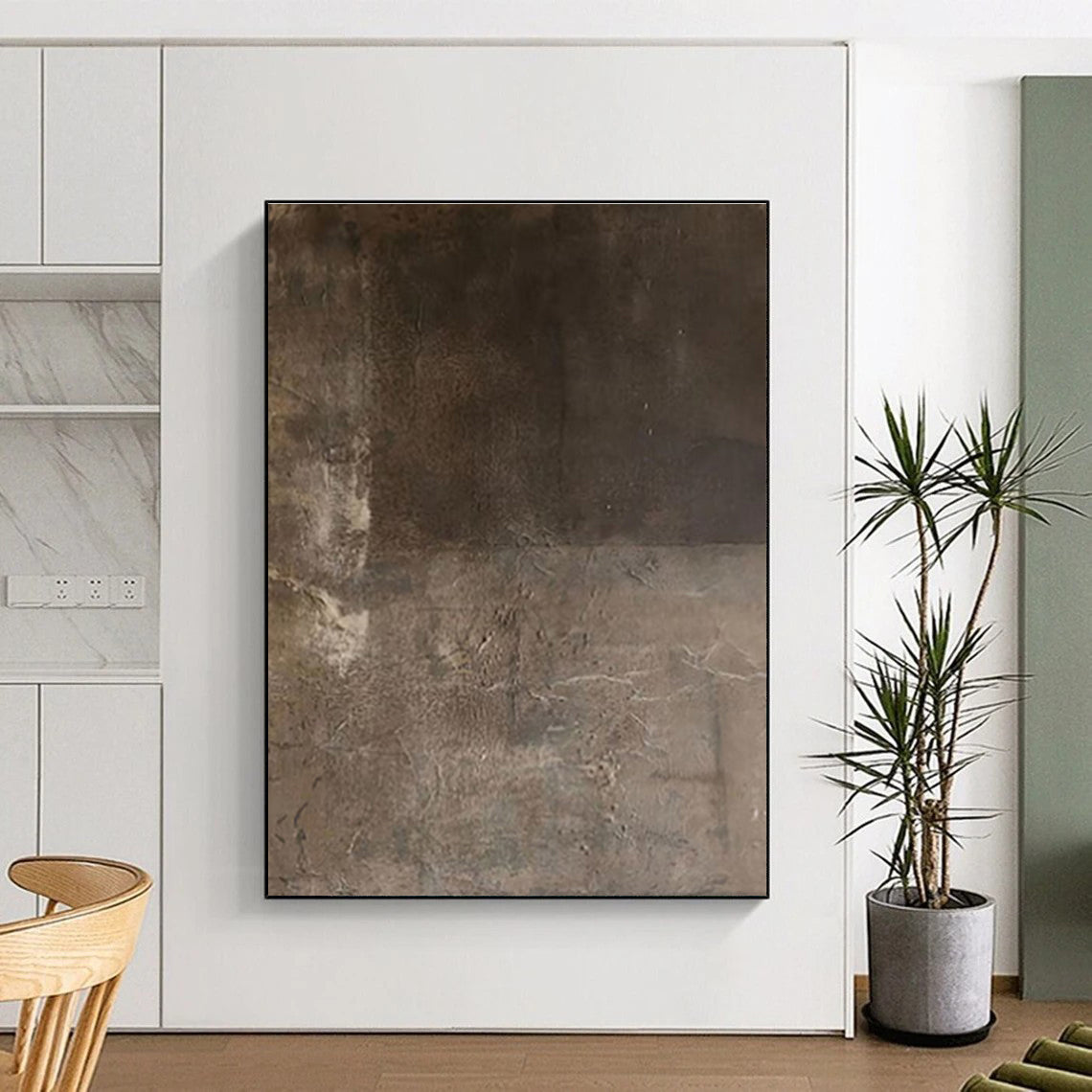 Paintings For House Brown Textured Abstract Landscape Art PT487