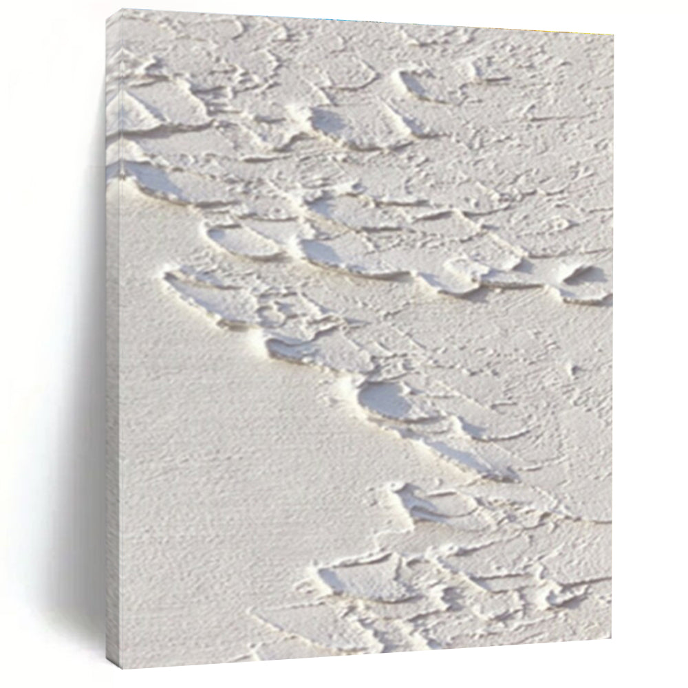 Unique Abstract Art White Textured Abstract Art PT744