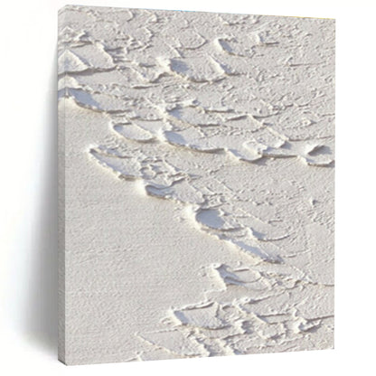 Unique Abstract Art White Textured Abstract Art PT744