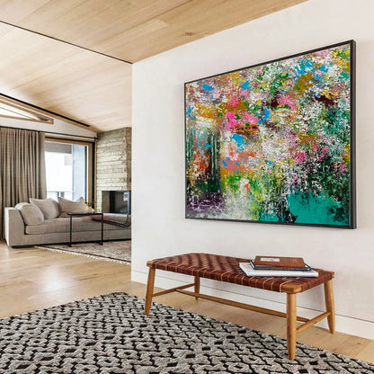 Modern Art Acrylic Colorful Abstract Floral Art HPS160