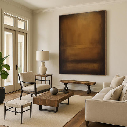 Large Size Brown Abstract Gradient Painting PT269