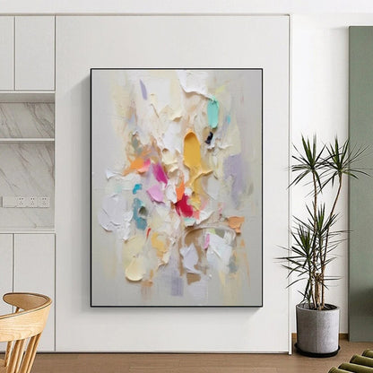 48x60 Colorful Abstract Acrylic Painting with Thick Textures, Cool Abstract Paintings PT006