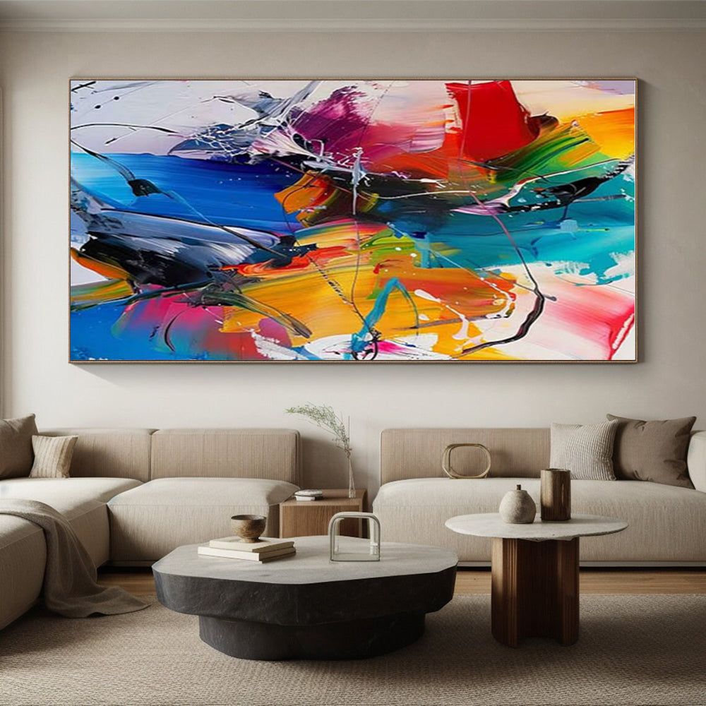 Large Size Multicolor Energetic Abstract Art PT365